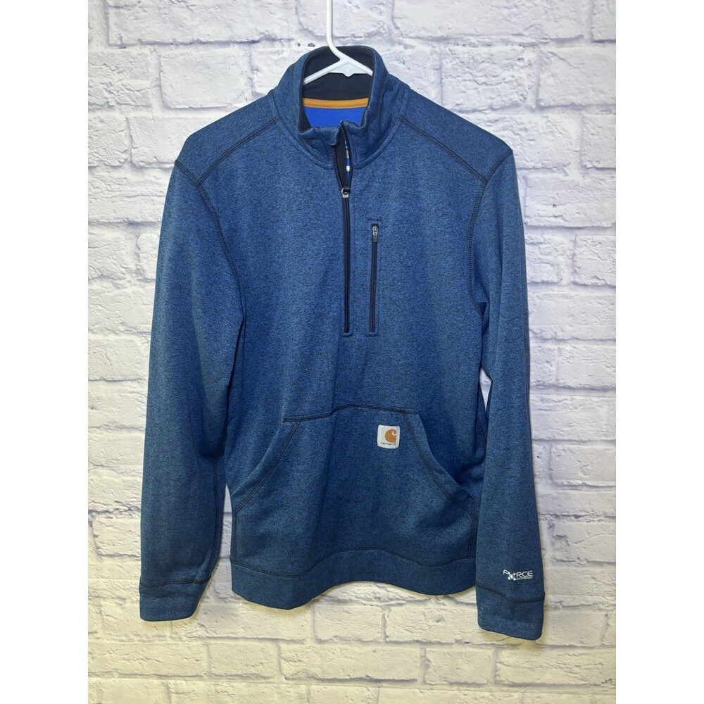 Carhartt Force Extremes Mock Neck Half-Zip Sweatshirt Small Relaxed Fit Logo